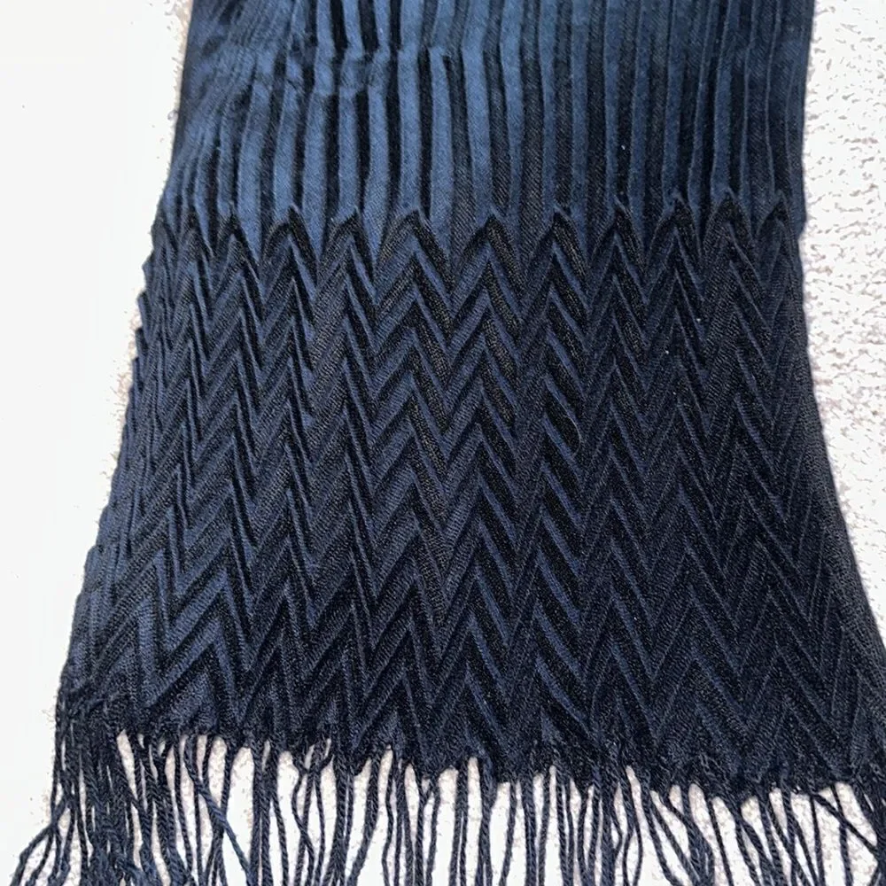 Pleated Scarf/Wrap with Fringe!